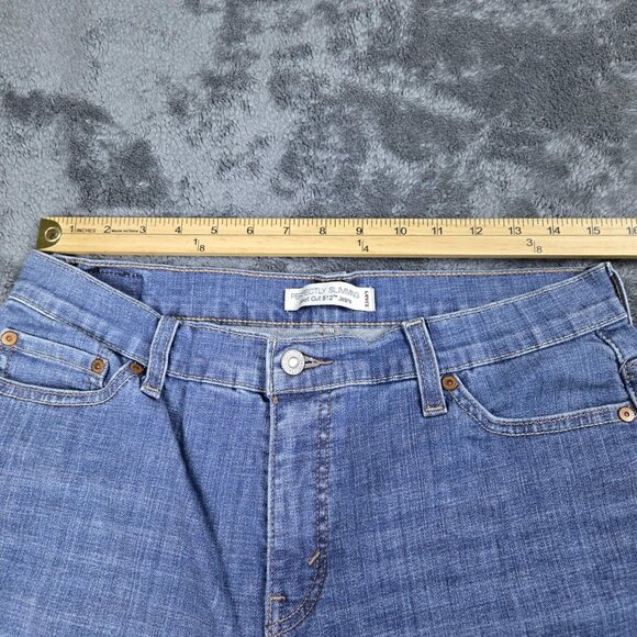 Levi's 512 Perfectly Slimming Boot Cut Jeans Womens 14S Medium Wash High Rise - Picture 11 of 14